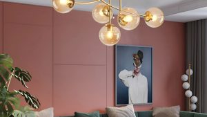 LUSTER SAFELUX LUNA-G-2 - 6X ZLATNE KUGLE